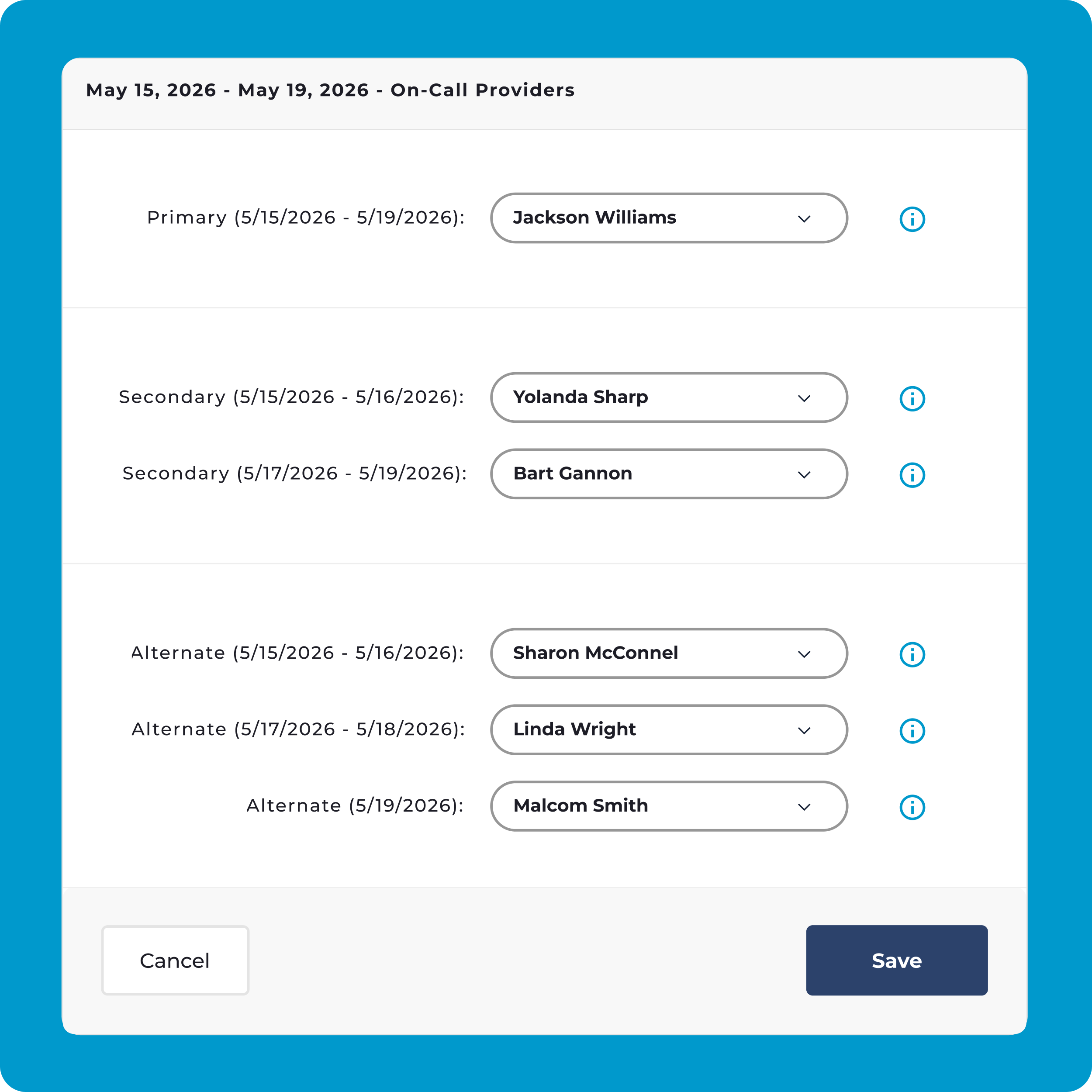 Med Staff On-Call Management - Outpatient, Inc